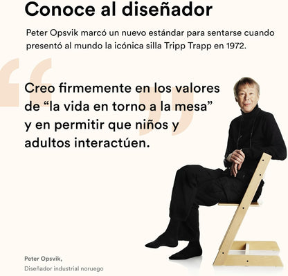 Silla Tripp Trapp Evolutiva | De Recién Nacido a Adulto | Ergonómica, Ajustable y Atemporal