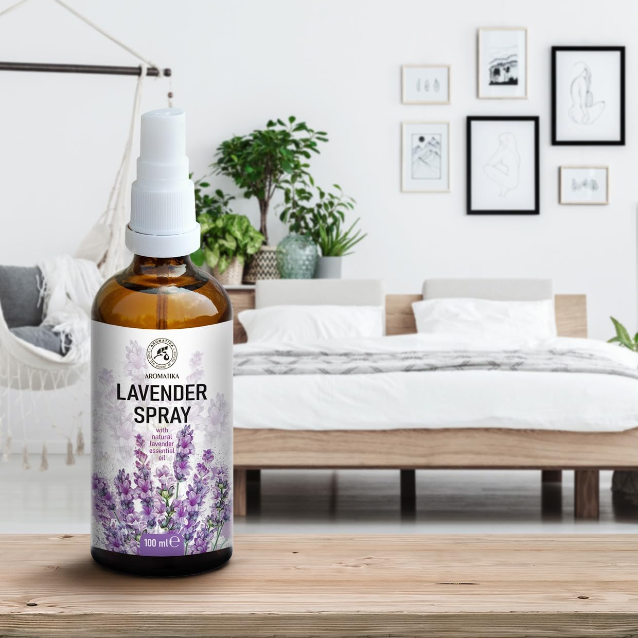 Aceite Esencial de Lavanda 100 ml | Spray Natural para Relajación, Sueño y Yoga