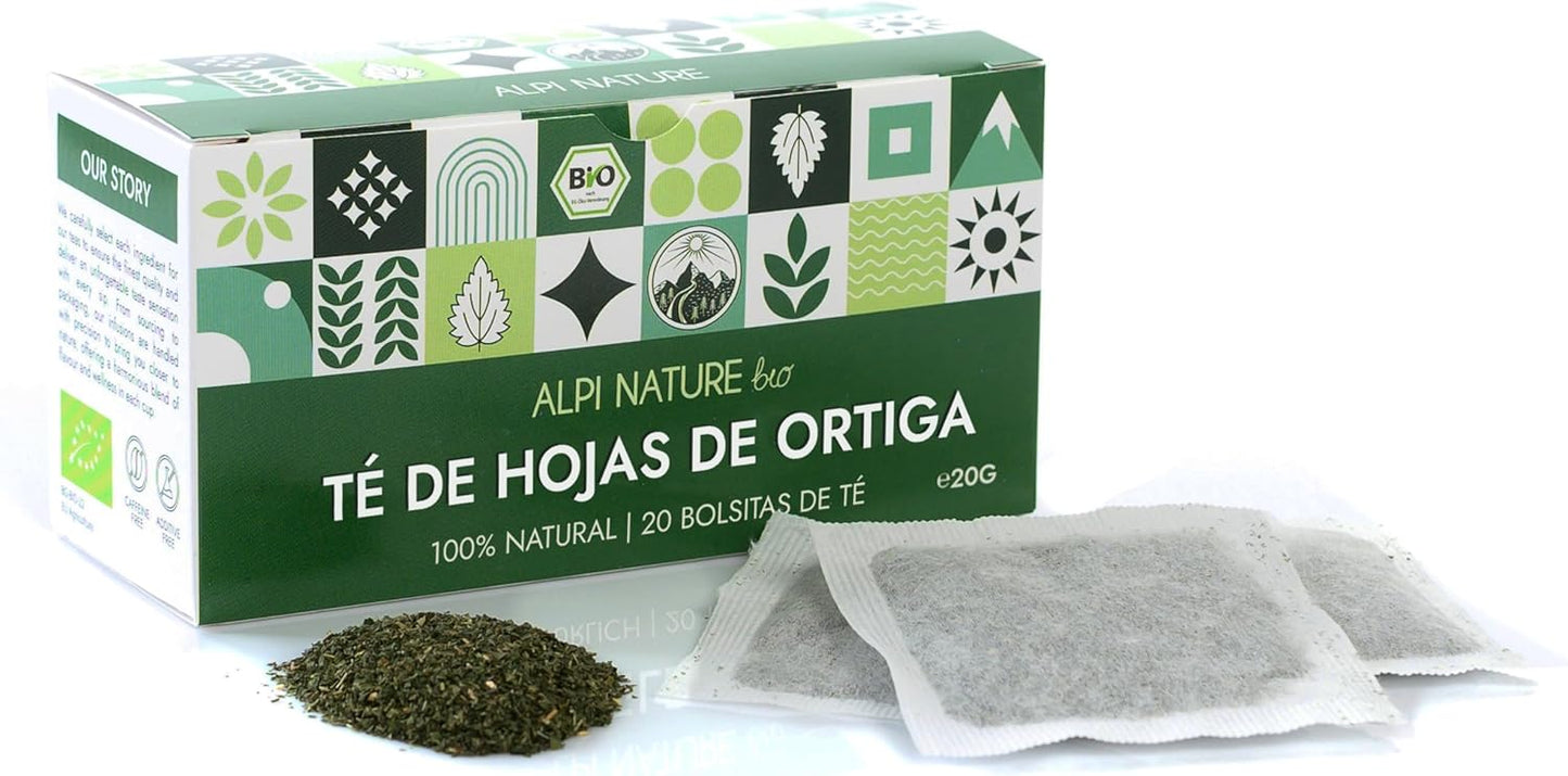 Té de Ortiga Orgánica | 120 Bolsitas (6 x 20) | Infusión de Hierbas Naturales Alpi Nature